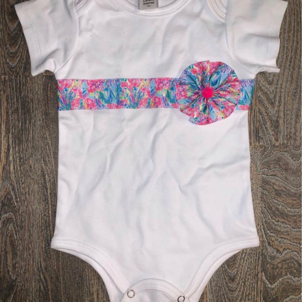 Lilly Pulitzer Bow Onesie